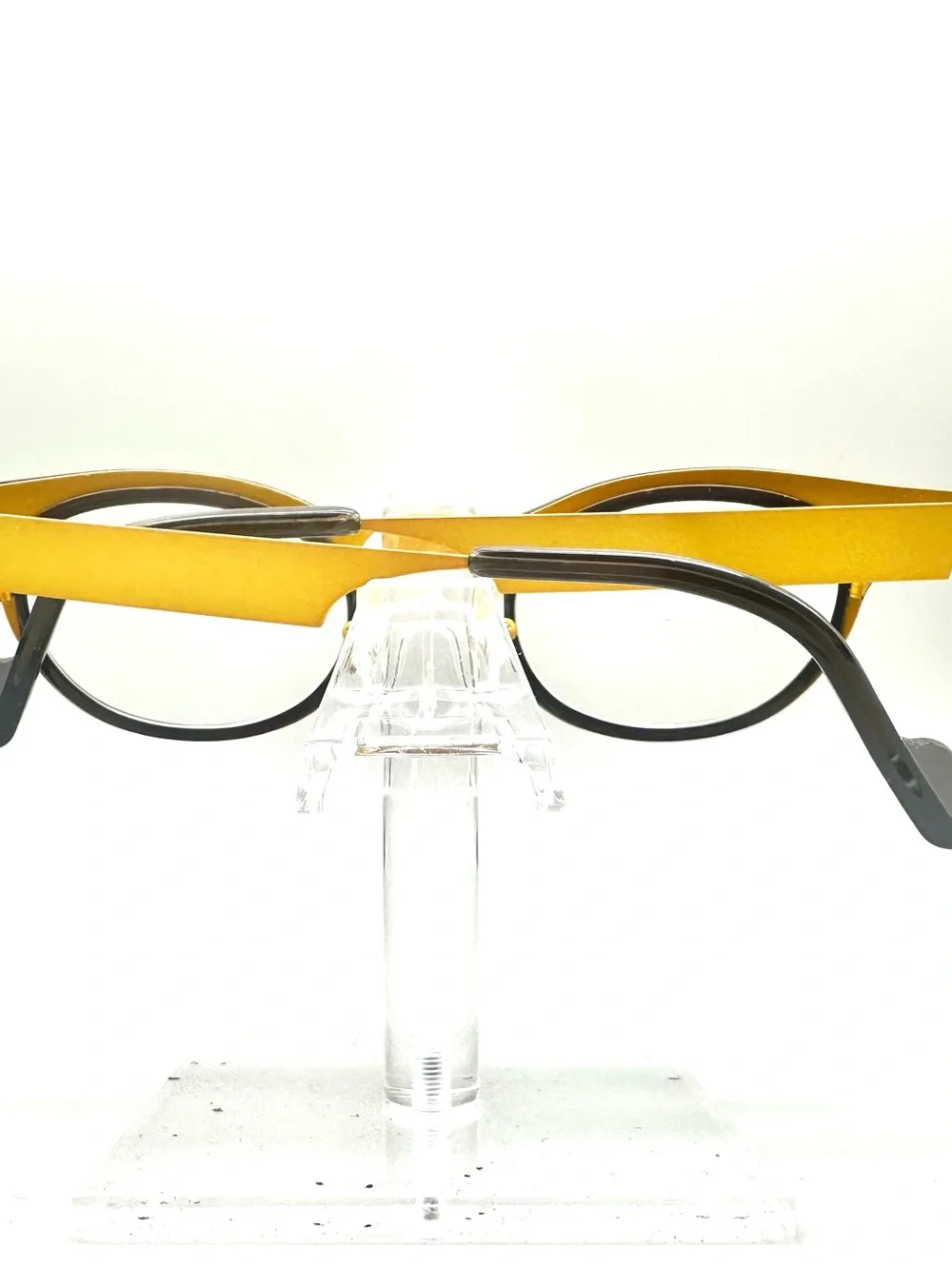 Anne et Valentin Fire U 129 Eyeglasses Brown Yellow Round Frame Made in France